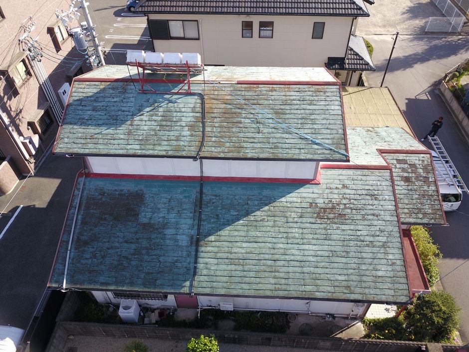 屋根材の劣化　カラーベスト